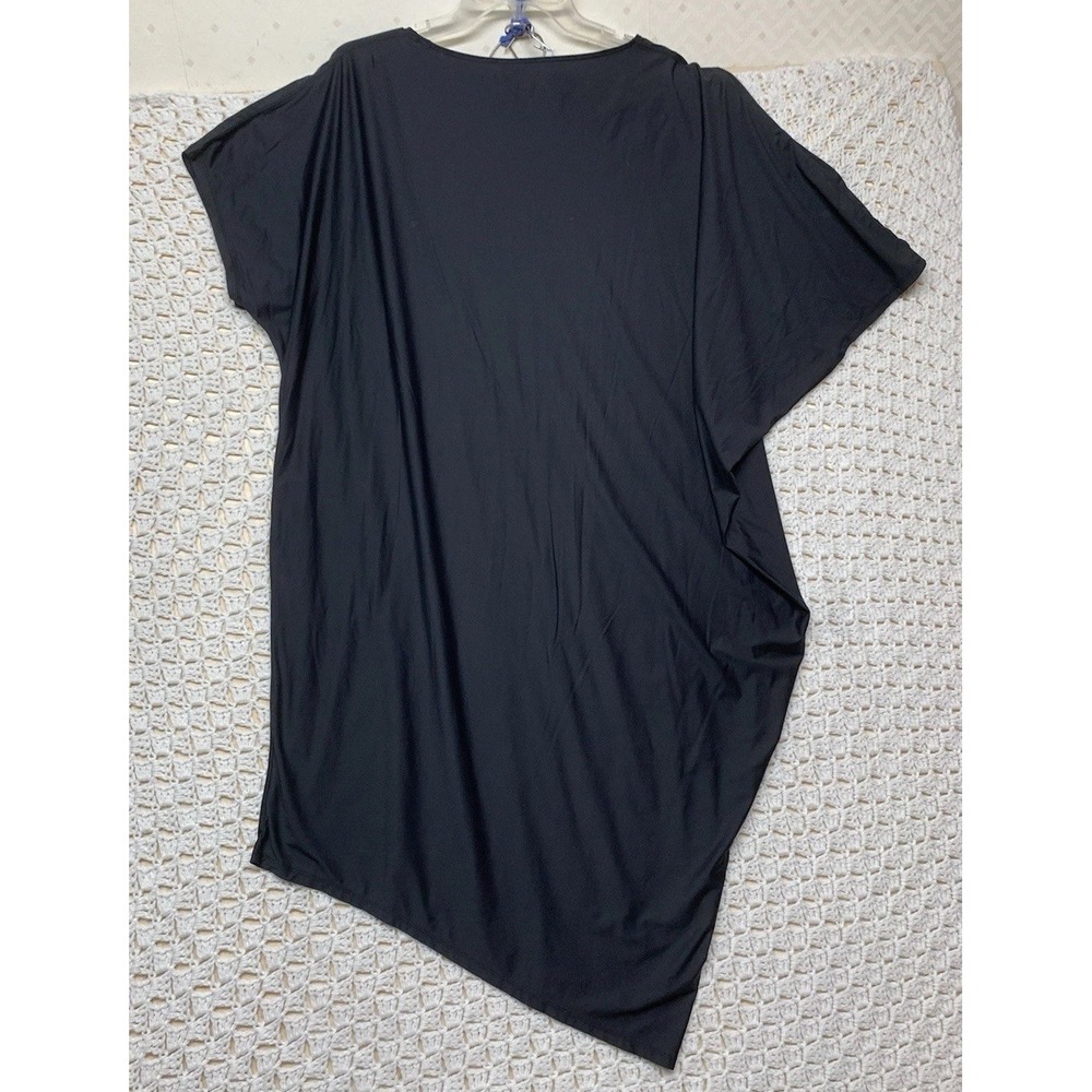 Athleta Sunlover Hilo Dress Women's XL Black Asymmetrical UPF 50 Short Sleeve - Picture 4 of 11